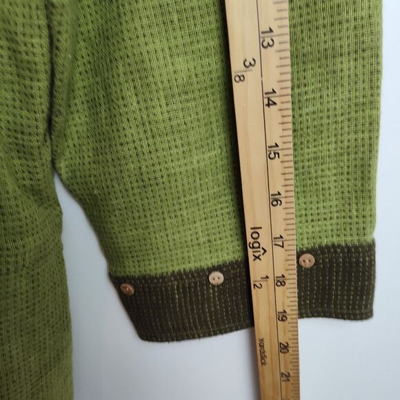Jennifer Moore Jacket Women's Size 16 Green Linen-Blend 5-Button Round Neck - Picture 6 of 9